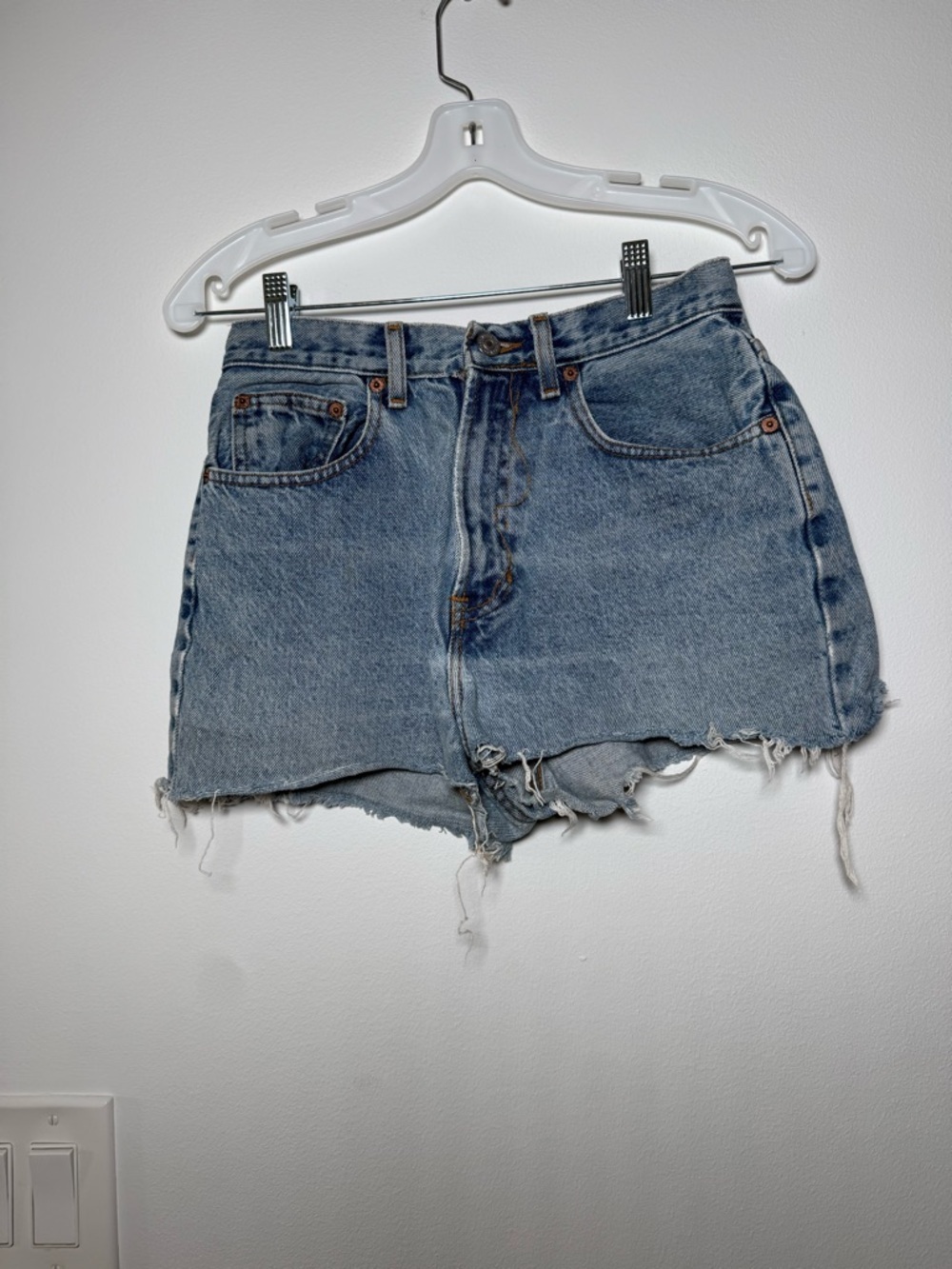 Vintage Blue Denim Cutoff Shorts